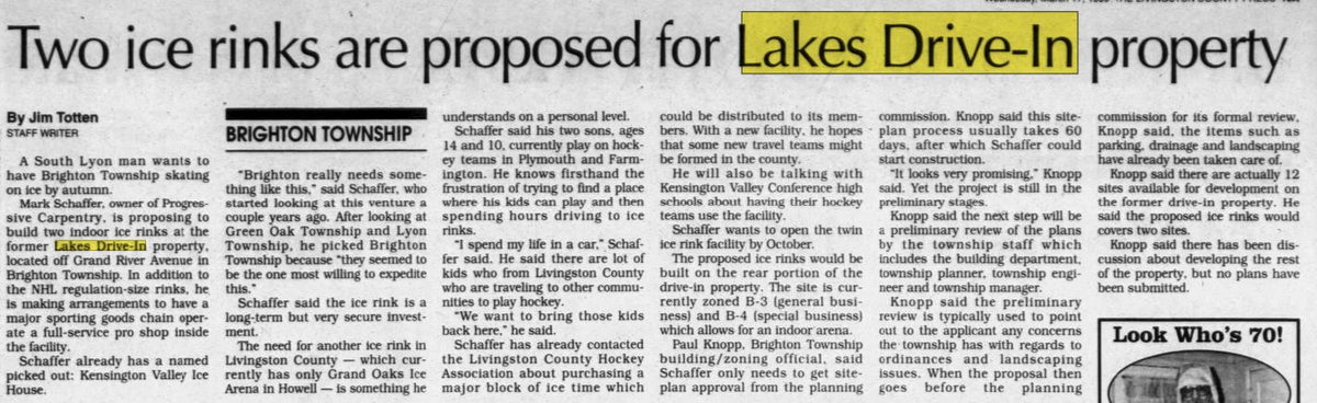 Lakes Drive-In Theatre - Mar 17 1999 Article (newer photo)